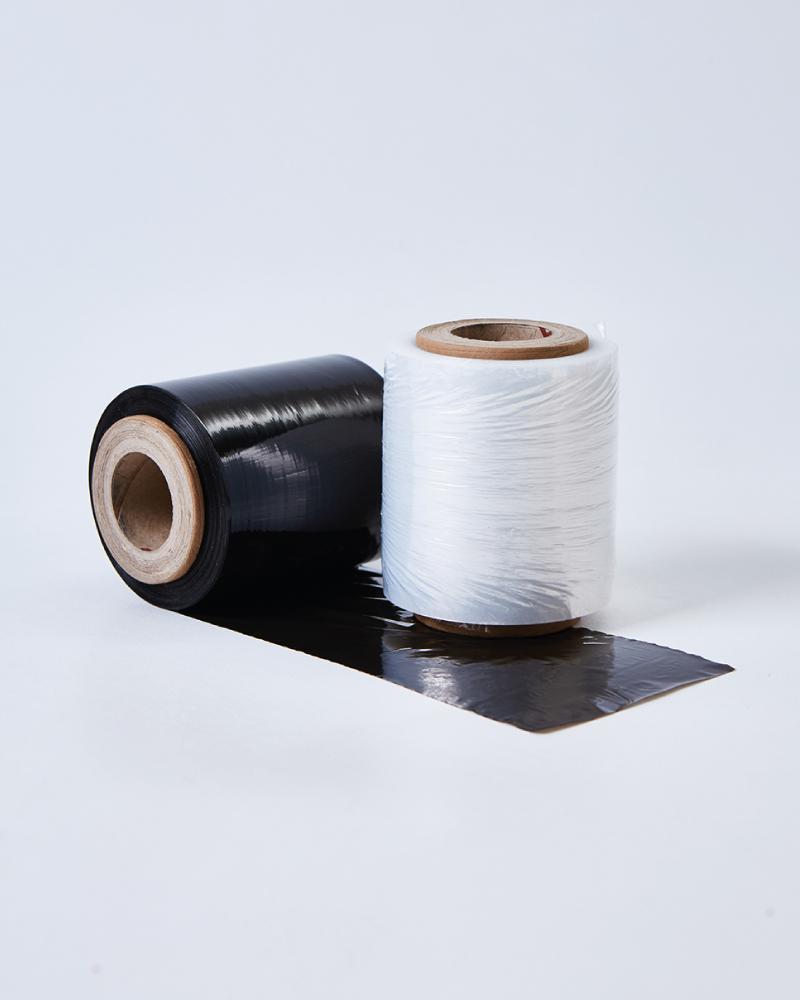 film stretch manual bandita ideal para embalar piezas delicadas, en transparente y negro, vienen en caja